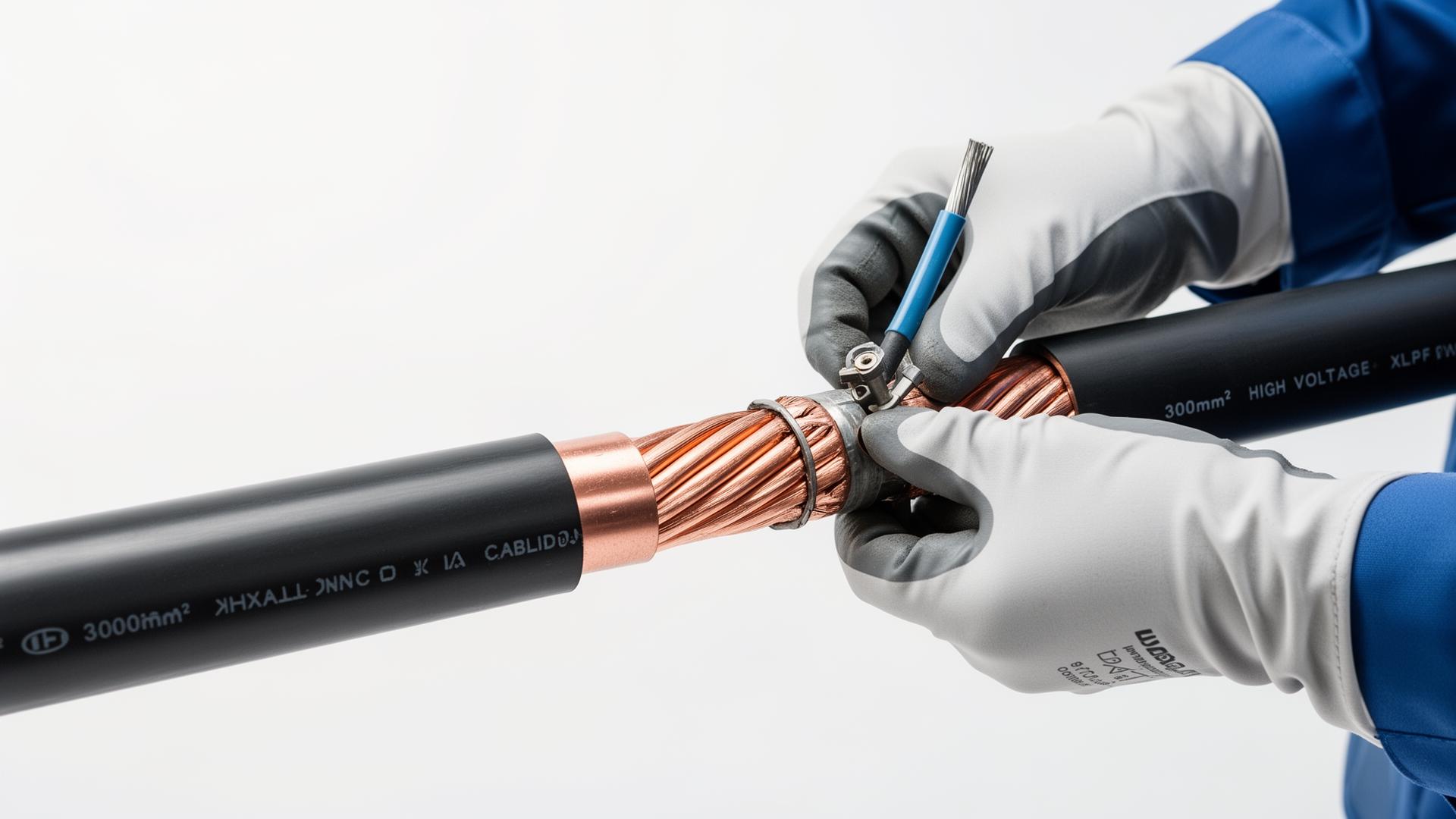 High voltage 300mm² cable jointing